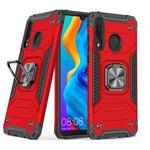 For Huawei Nova 4e / P30 Lite Magnetic Armor Shockproof TPU + PC Case with Metal Ring Holder(Red)