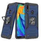 For Huawei Y6 Prlme / Y6 Magnetic Armor Shockproof TPU + PC Case with Metal Ring Holder(Blue)