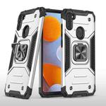 For Samsung Galaxy A11 (EU Version) Magnetic Armor Shockproof TPU + PC Case with Metal Ring Holder(Silver)