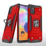 For Samsung Galaxy A31 Magnetic Armor Shockproof TPU + PC Case with Metal Ring Holder(Red)