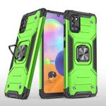 For Samsung Galaxy A31 Magnetic Armor Shockproof TPU + PC Case with Metal Ring Holder(Green)