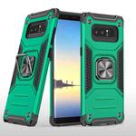 For Samsung Galaxy Note 8 Magnetic Armor Shockproof TPU + PC Case with Metal Ring Holder(Dark Green)