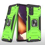 For Samsung Galaxy Note20 Magnetic Armor Shockproof TPU + PC Case with Metal Ring Holder(Green)