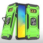 For Samsung Galaxy S10e Magnetic Armor Shockproof TPU + PC Case with Metal Ring Holder(Green)