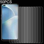 For OPPO A93 50 PCS 0.26mm 9H 2.5D Tempered Glass Film