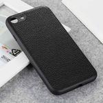 For iPhone 8 / 7 Litchi Texture Genuine Leather Folding Protective Case(Black)