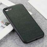For iPhone 8 / 7 Litchi Texture Genuine Leather Folding Protective Case(Green)