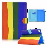 Colored Drawing Horizontal Flip Leather Case with Holder & Card Slots & Sleep / Wake-up Function For iPad mini 5 / 4 / 3 / 2 / 1(Rainbow)