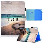 Colored Drawing Horizontal Flip Leather Case with Holder & Card Slots & Sleep / Wake-up Function For iPad 10.2 2021 / 2020 / 2019 / iPad Air 10.5 (2019)(Love)