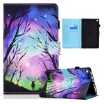 For Amazon Kindle Fire HD8 (2016) / (2017) Colored Drawing Horizontal Flip Leather Case with Holder & Card Slots & Sleep / Wake-up Function(Starry Deer)