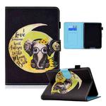 For Amazon Kindle Paperwhite 4 / 3 / 2 / 1 Colored Drawing Horizontal Flip Leather Case with Holder & Card Slots & Sleep / Wake-up Function(Moon Baby Elephant)