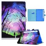 For Samsung Galaxy Tab S8 / Galaxy Tab S7 T870 / T875 Colored Drawing Horizontal Flip Leather Case with Holder & Card Slots & Sleep / Wake-up Function(Starry Deer)