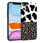 For iPhone 11 Precision Hole Shockproof Protective Case (Leopard + Milk Cow)