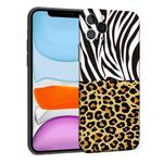 For iPhone 11 Precision Hole Shockproof Protective Case (Leopard + Zebra)