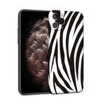 For iPhone 11 Pro Max Precision Hole Shockproof Protective Case (Zebra)