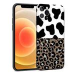 For iPhone 12 mini Precision Hole Shockproof Protective Case (Leopard + Milk Cow)