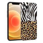 For iPhone 12 mini Precision Hole Shockproof Protective Case (Leopard + Zebra)