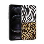 For iPhone 12 Pro Precision Hole Shockproof Protective Case(Leopard + Zebra)