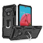 For LG K51 Cool Armor PC + TPU Shockproof Case with 360 Degree Rotation Ring Holder(Black)