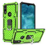 For Motorola Moto E7 / E (2020) Cool Armor PC + TPU Shockproof Case with 360 Degree Rotation Ring Holder(Green)