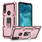 For Motorola Moto E7 / E (2020) Cool Armor PC + TPU Shockproof Case with 360 Degree Rotation Ring Holder(Rose Gold)