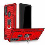 For Motorola Moto G8 Power Lite Cool Armor PC + TPU Shockproof Case with 360 Degree Rotation Ring Holder(Red)