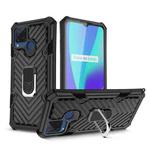 For OPPO Realme C15 Cool Armor PC + TPU Shockproof Case with 360 Degree Rotation Ring Holder(Black)