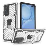 For Vivo V19 Cool Armor PC + TPU Shockproof Case with 360 Degree Rotation Ring Holder(Silver)