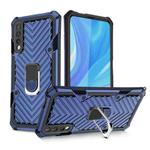 For Huawei Y9s Cool Armor PC + TPU Shockproof Case with 360 Degree Rotation Ring Holder(Blue)