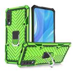 For Huawei Y9s Cool Armor PC + TPU Shockproof Case with 360 Degree Rotation Ring Holder(Green)