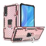 For Huawei Y9s Cool Armor PC + TPU Shockproof Case with 360 Degree Rotation Ring Holder(Rose Gold)