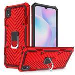 For Xiaomi Redmi 9A Cool Armor PC + TPU Shockproof Case with 360 Degree Rotation Ring Holder(Red)