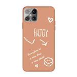 For iPhone 12 mini Enjoy Smiley Heart Pattern Shockproof TPU Case (Orange)