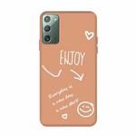 For Samsung Galaxy Note20 Enjoy Smiley Heart Pattern Shockproof TPU Case(Orange)