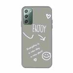 For Samsung Galaxy Note20 Enjoy Smiley Heart Pattern Shockproof TPU Case(Grey)
