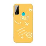 For Huawei P Smart 2020 Enjoy Smiley Heart Pattern Shockproof TPU Case(Yellow)