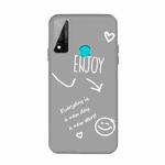 For Huawei P Smart 2020 Enjoy Smiley Heart Pattern Shockproof TPU Case(Grey)