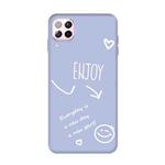 For Huawei P40 Lite 4G Enjoy Smiley Heart Pattern Shockproof TPU Case(Light Purple)