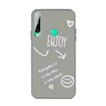 For Huawei Y6p (2020) Enjoy Smiley Heart Pattern Shockproof TPU Case(Grey)