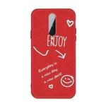 For OnePlus 8 Enjoy Smiley Heart Pattern Shockproof TPU Case(Red)