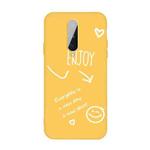 For OnePlus 8 Enjoy Smiley Heart Pattern Shockproof TPU Case(Yellow)