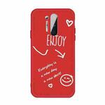 For OnePlus 8 Pro Enjoy Smiley Heart Pattern Shockproof TPU Case(Red)