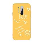 For OnePlus 8 Pro Enjoy Smiley Heart Pattern Shockproof TPU Case(Yellow)