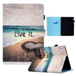 For Huawei MediaPad T3 10 Colored Drawing Horizontal Flip Leather Case with Holder & Card Slots(Love)