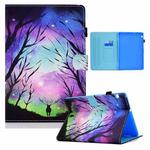 For Huawei MediaPad T5 10 Colored Drawing Horizontal Flip Leather Case with Holder & Card Slots(Starry Deer)