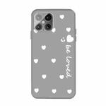 For iPhone 12 mini Small Smiley Heart Pattern Shockproof TPU Case (Grey)