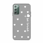 For Samsung Galaxy Note20 Small Smiley Heart Pattern Shockproof TPU Case(Grey)