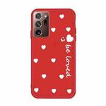 For Samsung Galaxy Note20 Ultra Small Smiley Heart Pattern Shockproof TPU Case(Red)