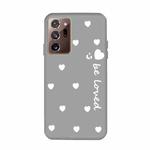For Samsung Galaxy Note20 Ultra Small Smiley Heart Pattern Shockproof TPU Case(Grey)