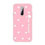 For OnePlus 8 Small Smiley Heart Pattern Shockproof TPU Case(Pink)